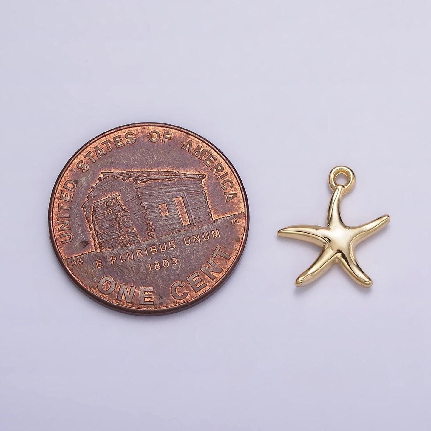 16k gold filled mini minimalist star fish ocean animal add-on charm | n954