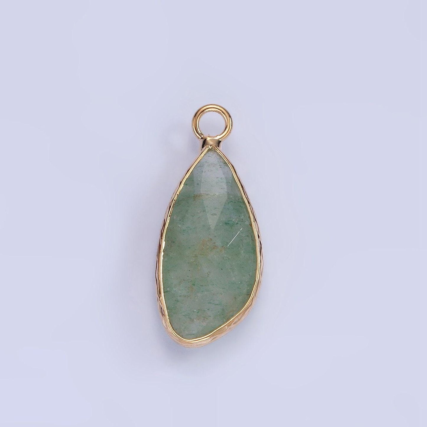 14k gold filled multifaceted amethyst, clear - rose -strawberry quartz, white stone, labradorite, amazonite, moonstone charm | n1660 - n1668