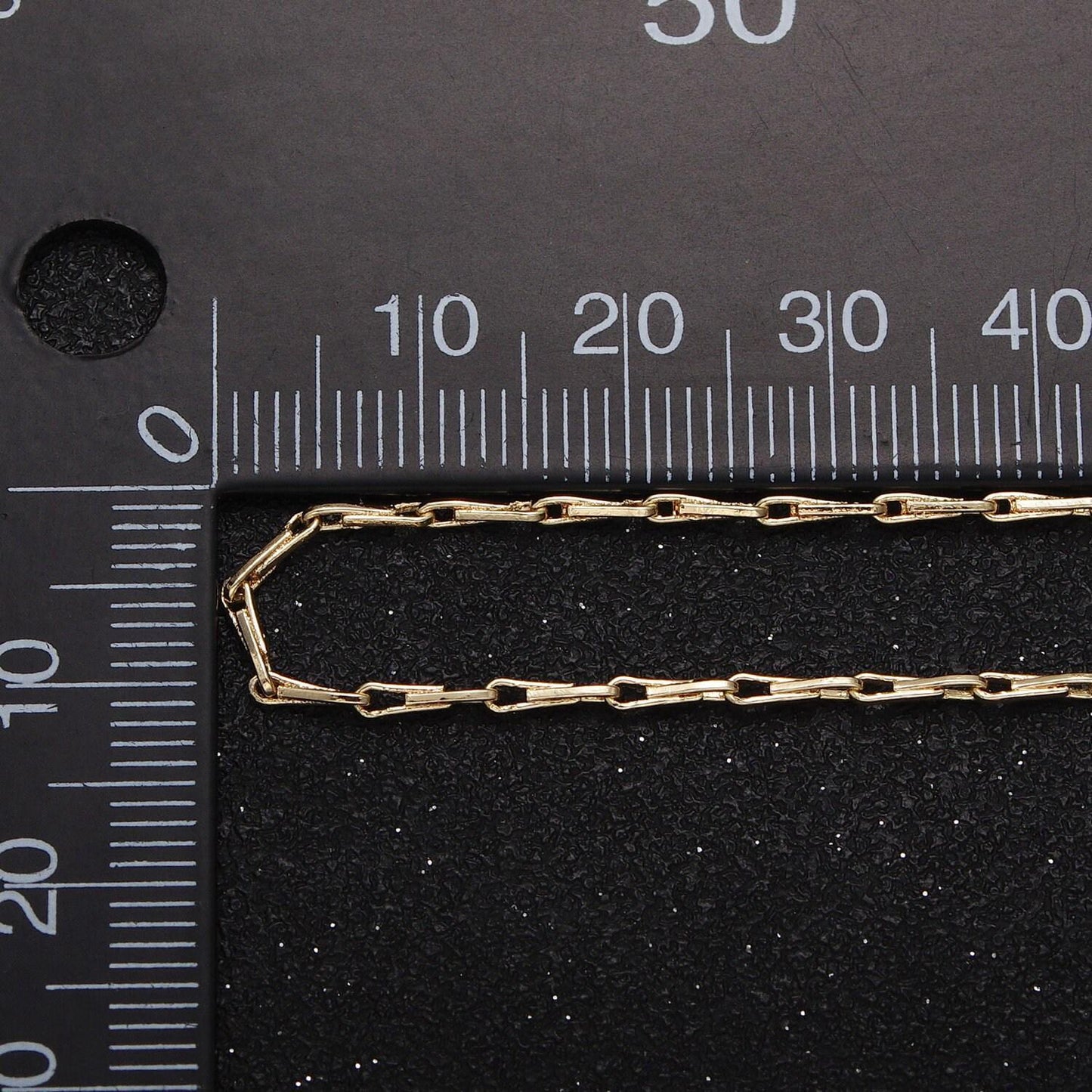 Dainty 1.5mm 24k gold filled barleycorn rectangular link unfinished gold, silver chain for jewelry making by yard | roll-1060, roll-11088