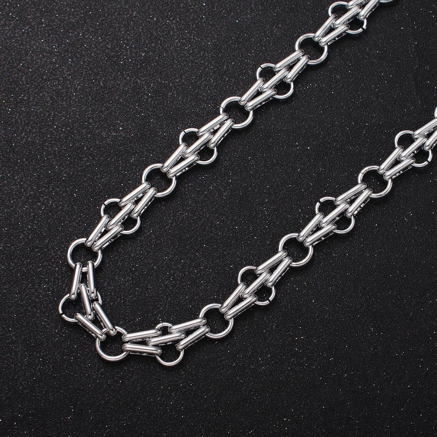 24k gold filled designed rolo multiple oblong link unfinished jewelry making yard chain in gold & silver | roll-1124, roll-1193