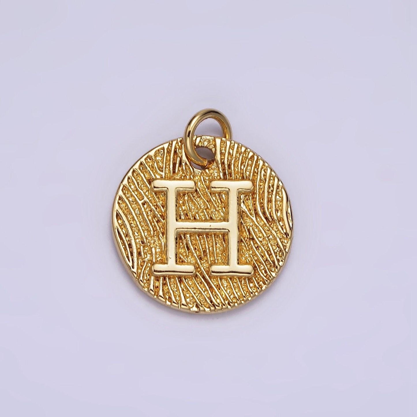 24k gold alphabet charms, english letter pendants 15mm initial coin pendants | a1119-a1131