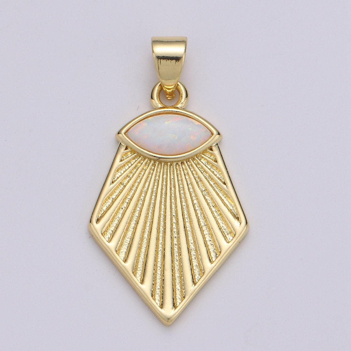 1pc sunrise 14k gold opal created pendant charm, tree of life pendant charm, sunburst pendant necklace wristlet jewelry, pdgf-2087