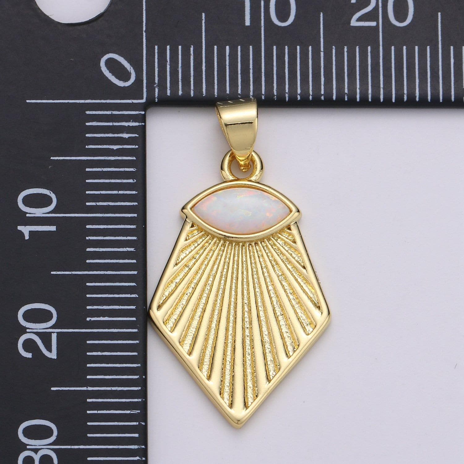 1pc sunrise 14k gold opal created pendant charm, tree of life pendant charm, sunburst pendant necklace wristlet jewelry, pdgf-2087