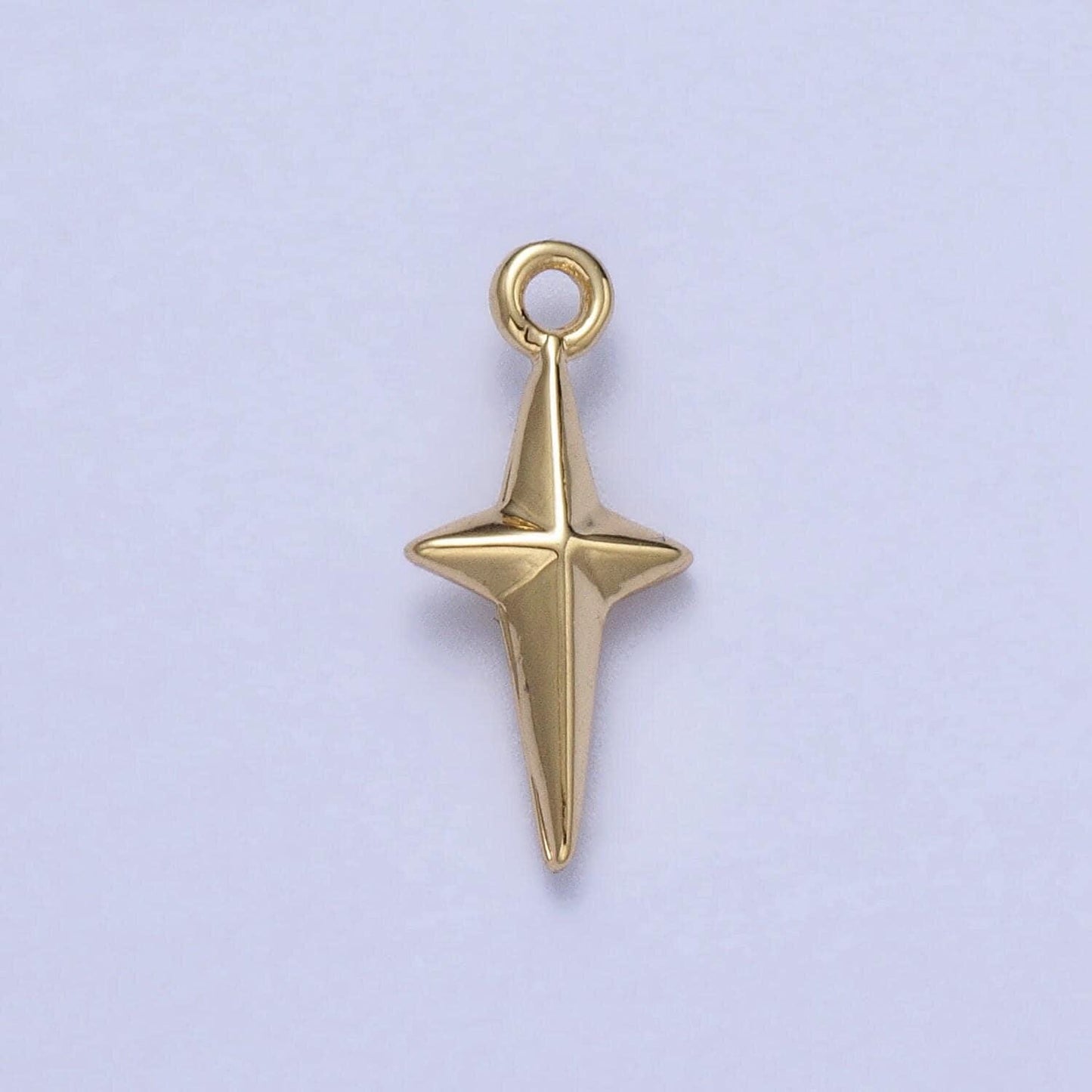 Mini gold star charms, tiny north star charm necklace bracelet earring accessories celestial findings jewelry making supplies ac046