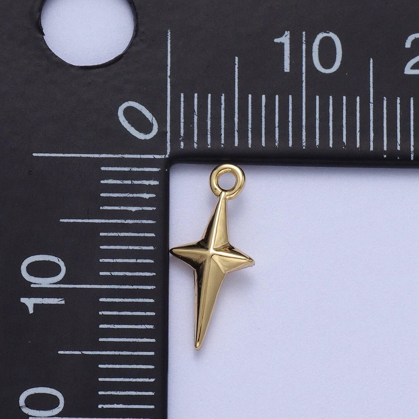 Mini gold star charms, tiny north star charm necklace bracelet earring accessories celestial findings jewelry making supplies ac046