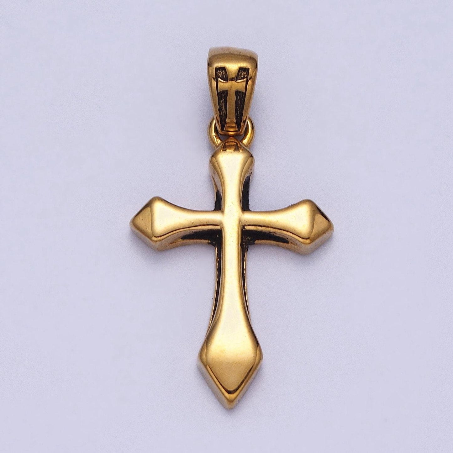 Bold silver mens cross pendant necklace large stainless steel cross pendant necklace for men women gold cross pendant