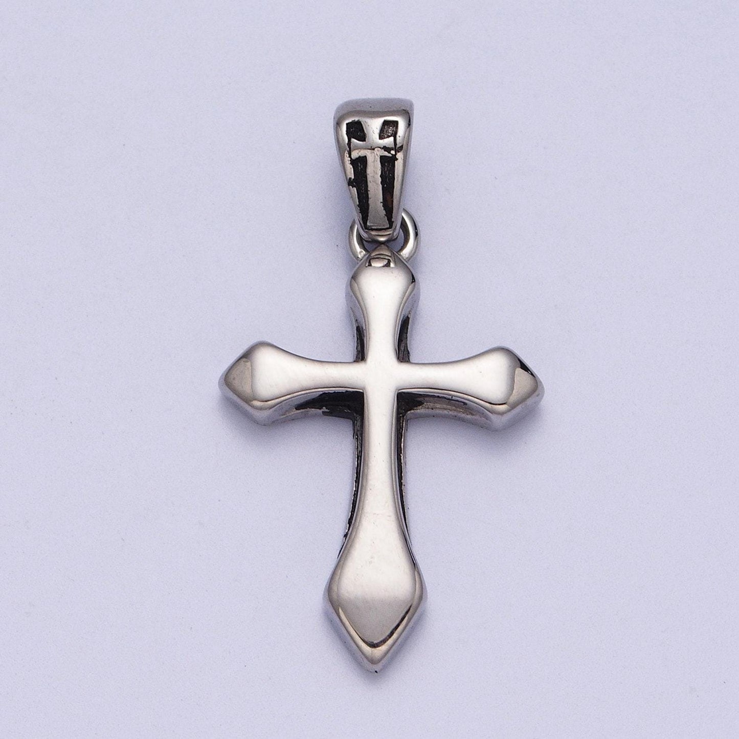 Bold silver mens cross pendant necklace large stainless steel cross pendant necklace for men women gold cross pendant