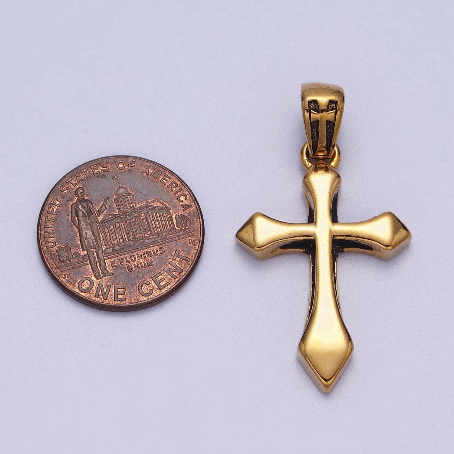Bold silver mens cross pendant necklace large stainless steel cross pendant necklace for men women gold cross pendant