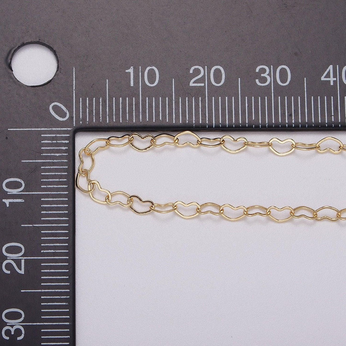 2.6mm heart chain  24k gold filled heart cable chain wholesale jewelry making unfinished chain by yard bracelet anklet necklace roll-1387