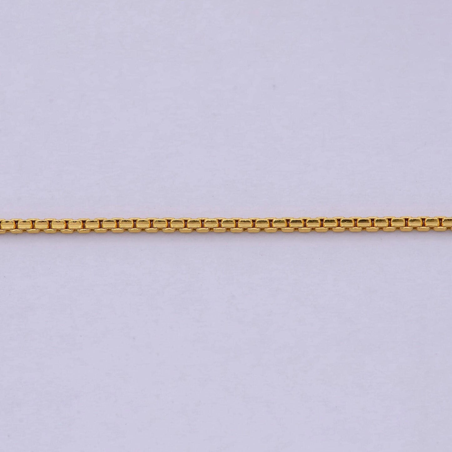 24k gold filled box chain necklace, 18 inch, 1 mm gold chain, box link chain for women men | wa-530