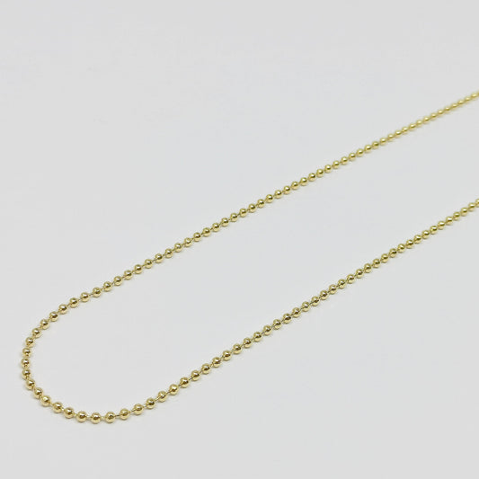 2mm ball beads 24k gold chain by yard, special chain, buoy chain, round beads chain for diy craft, roll-364