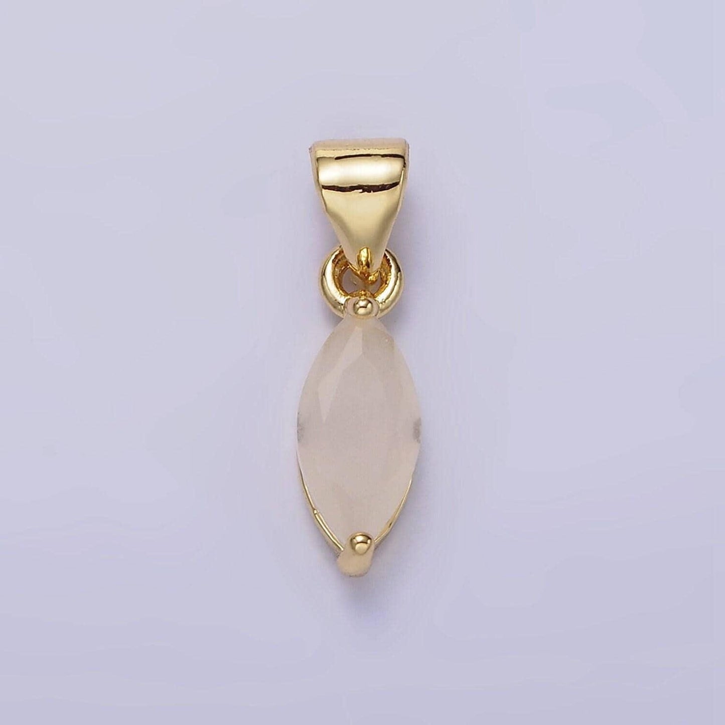 Dainty gold birthstone charm, marquis crystal channel bracelet charm, personalized jewelry, necklace charm diy jewelry component aa-666