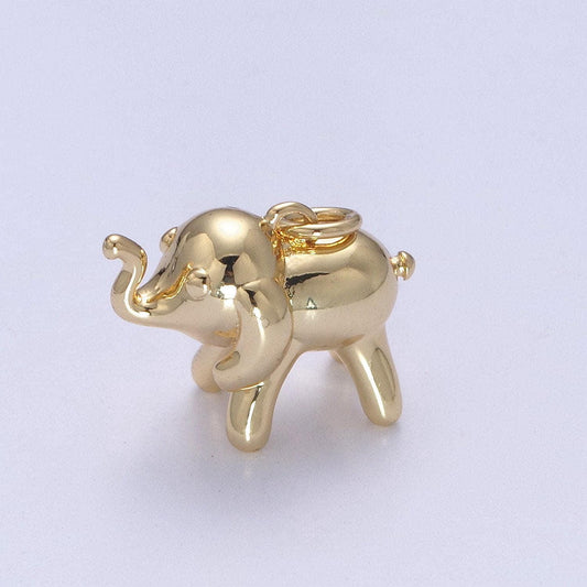 Dainty gold filled elephant charm wild animal safari charm n-373