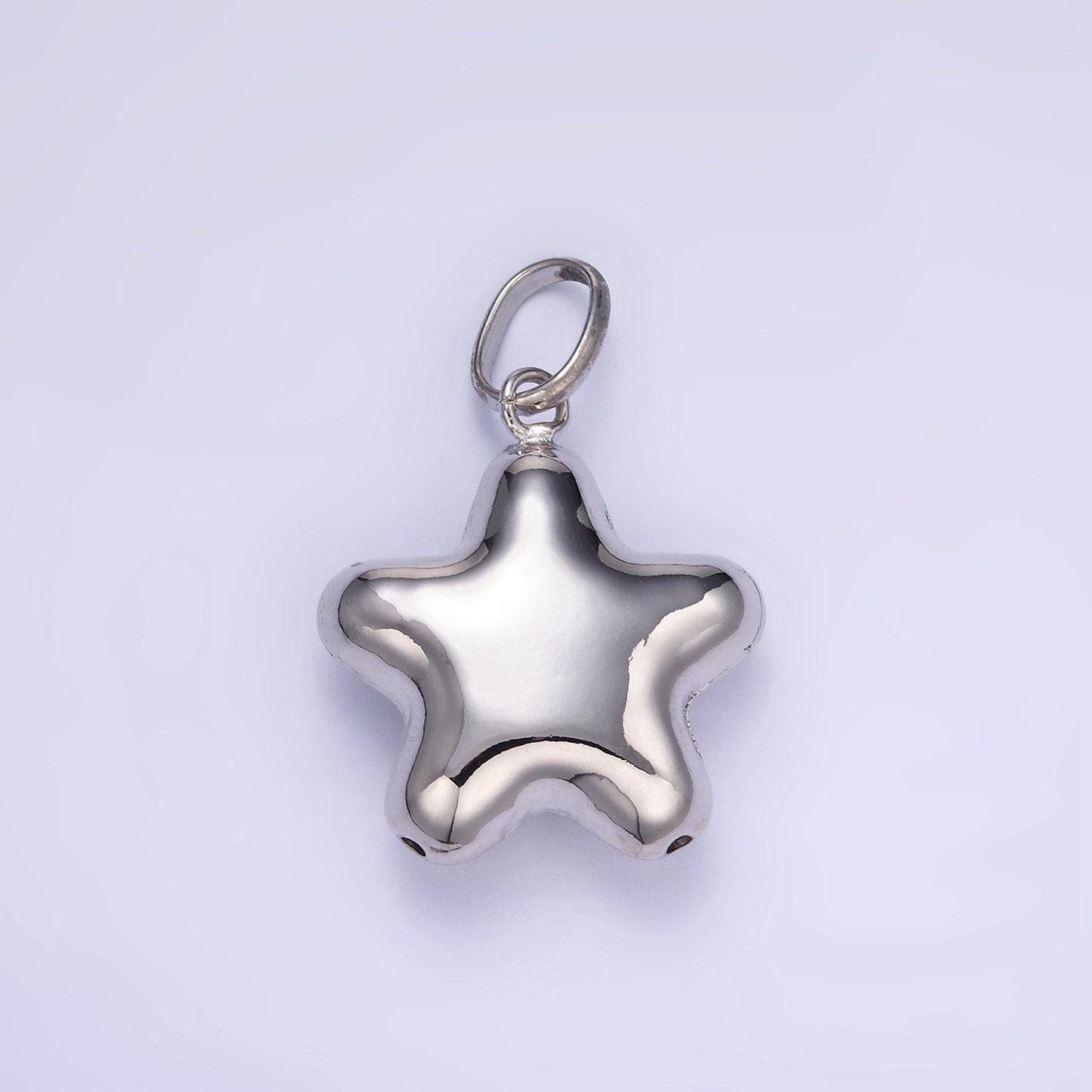 Chunky puffy star balloon charm 14k gold filled celestial bubble pendant for necklace component | aa-1315