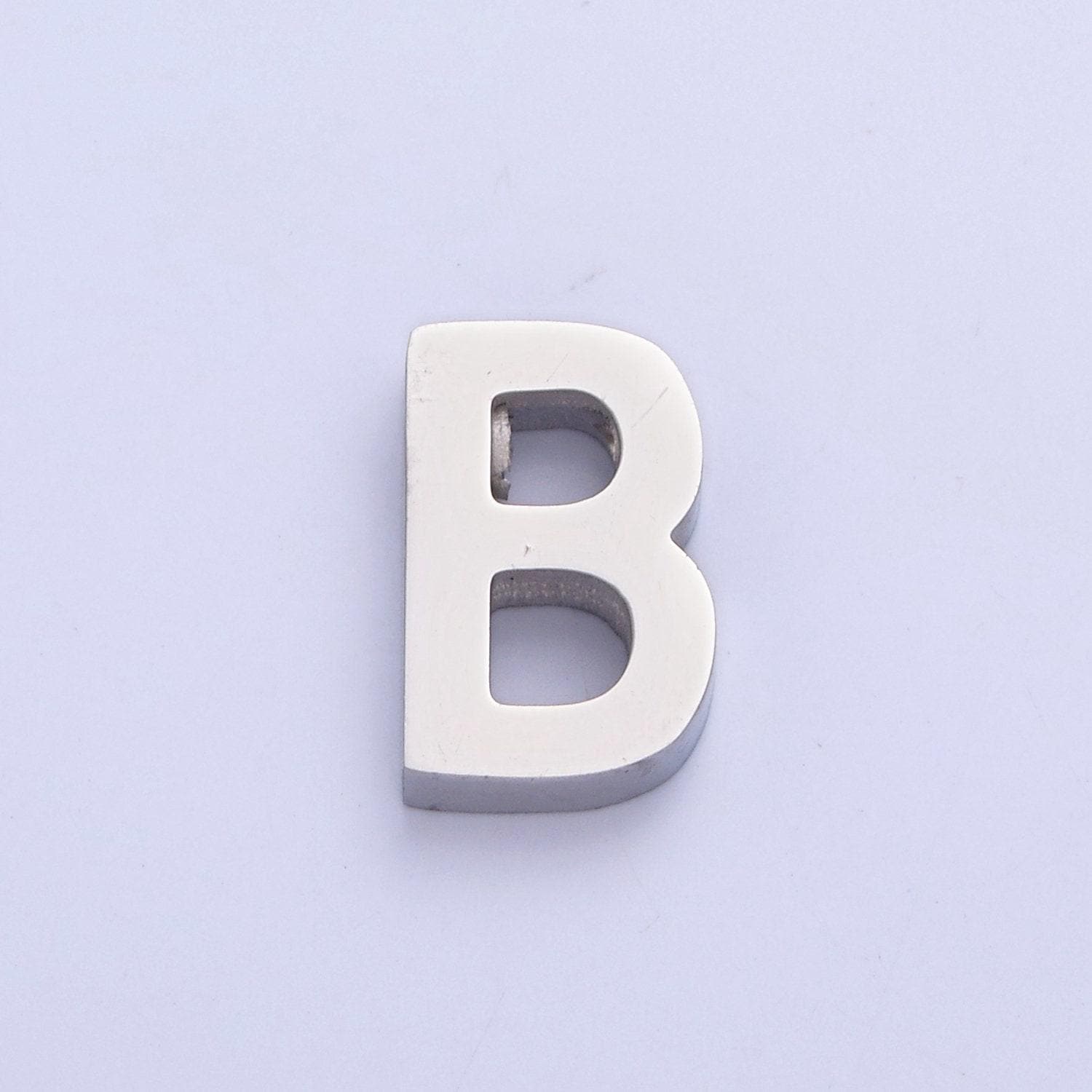 Silver stainless steel minimalist initial letters pendant wholesale jewelry supply personalized alphabet charm | a1682-a1694
