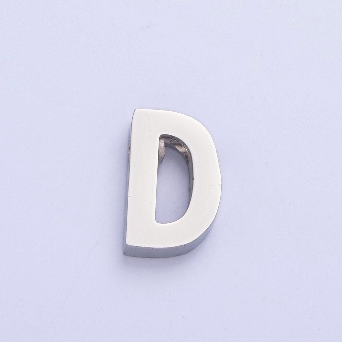 Silver stainless steel minimalist initial letters pendant wholesale jewelry supply personalized alphabet charm | a1682-a1694