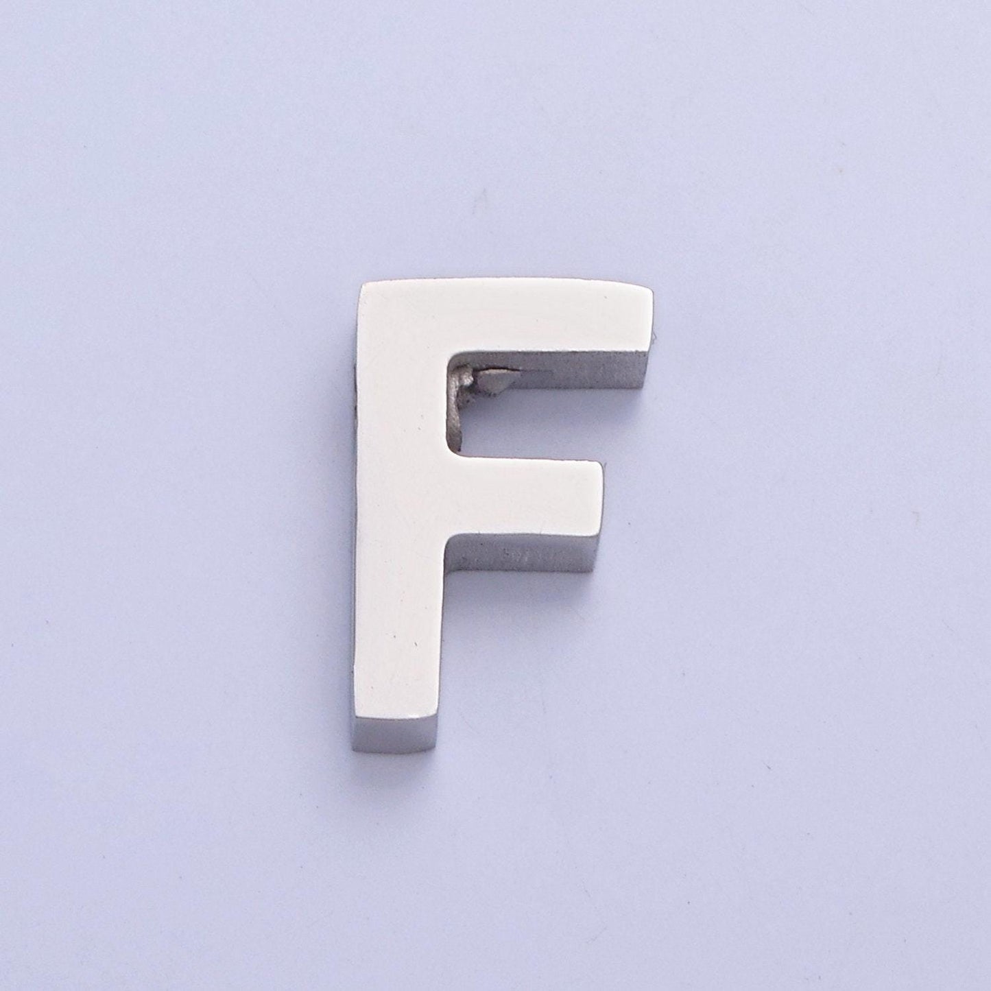Silver stainless steel minimalist initial letters pendant wholesale jewelry supply personalized alphabet charm | a1682-a1694