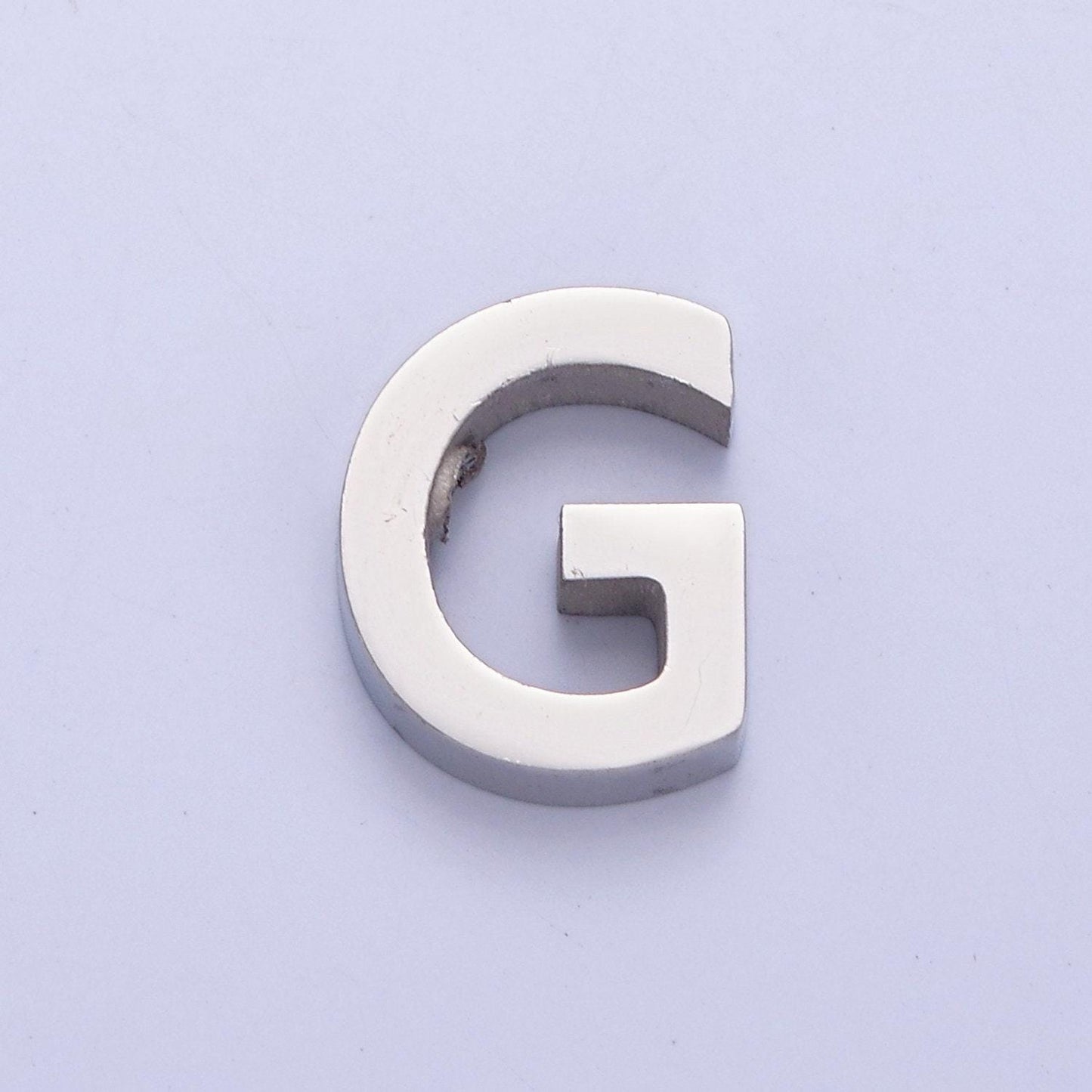 Silver stainless steel minimalist initial letters pendant wholesale jewelry supply personalized alphabet charm | a1682-a1694