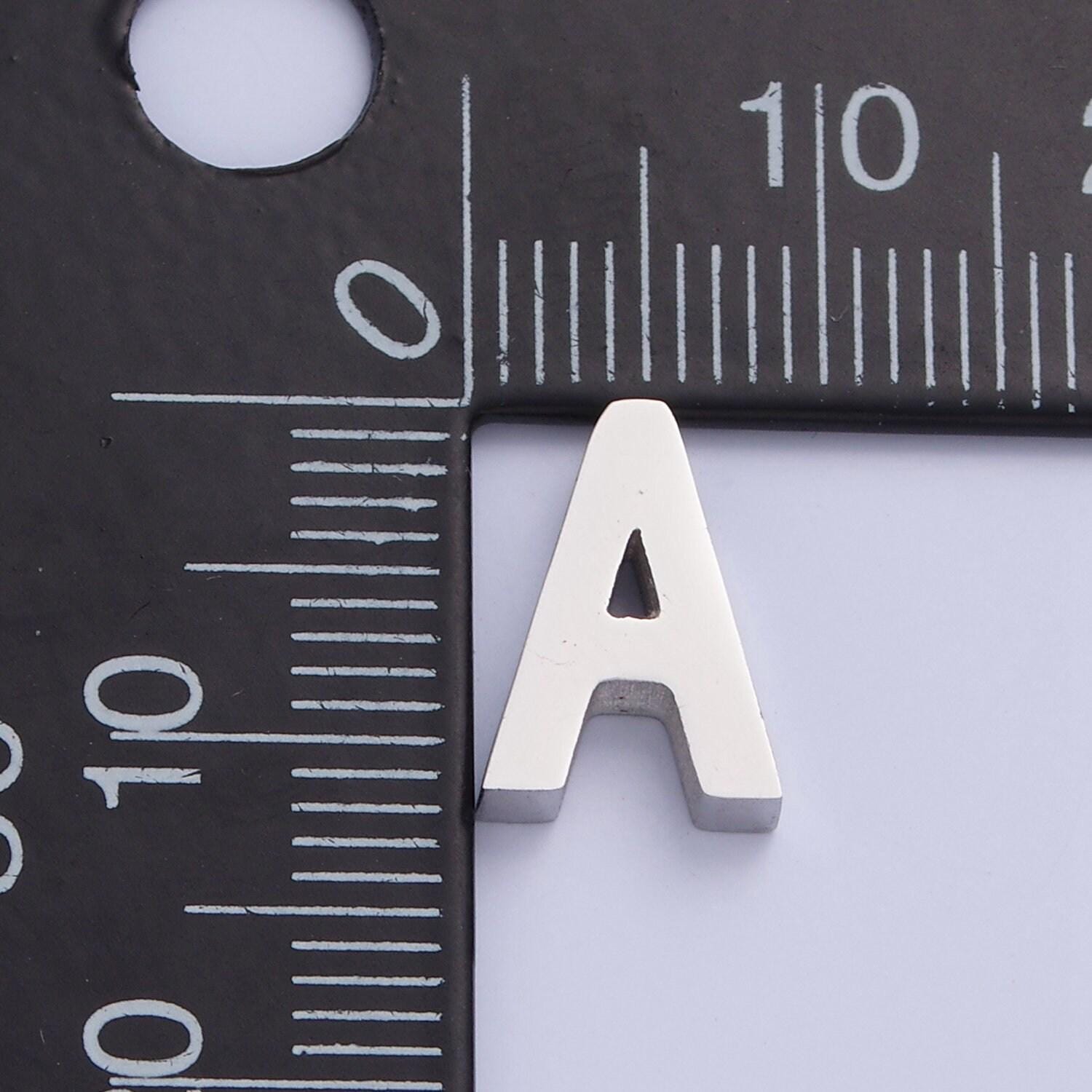 Silver stainless steel minimalist initial letters pendant wholesale jewelry supply personalized alphabet charm | a1682-a1694