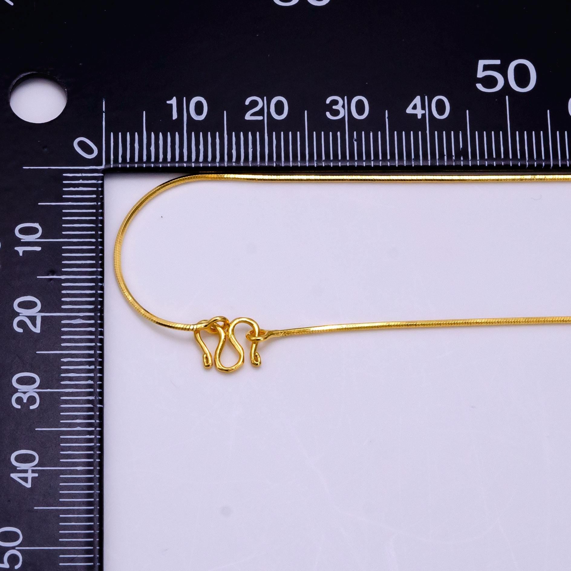 Dainty 24k gold fill ready to use thin snake herringbone necklace chain layering chain dainty necklace for pendant with w clasp wa2331