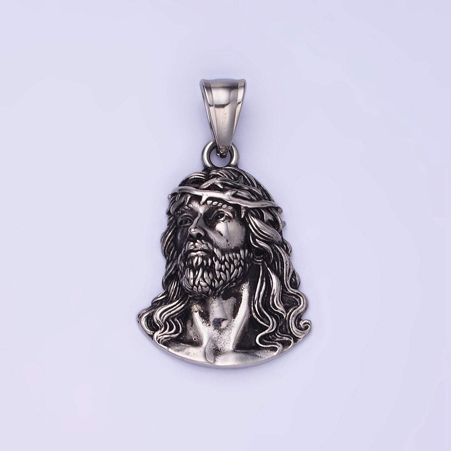 Stainless steel jesus head pendant gold jesus face charm men religious jewelry pendant statement necklace p1213