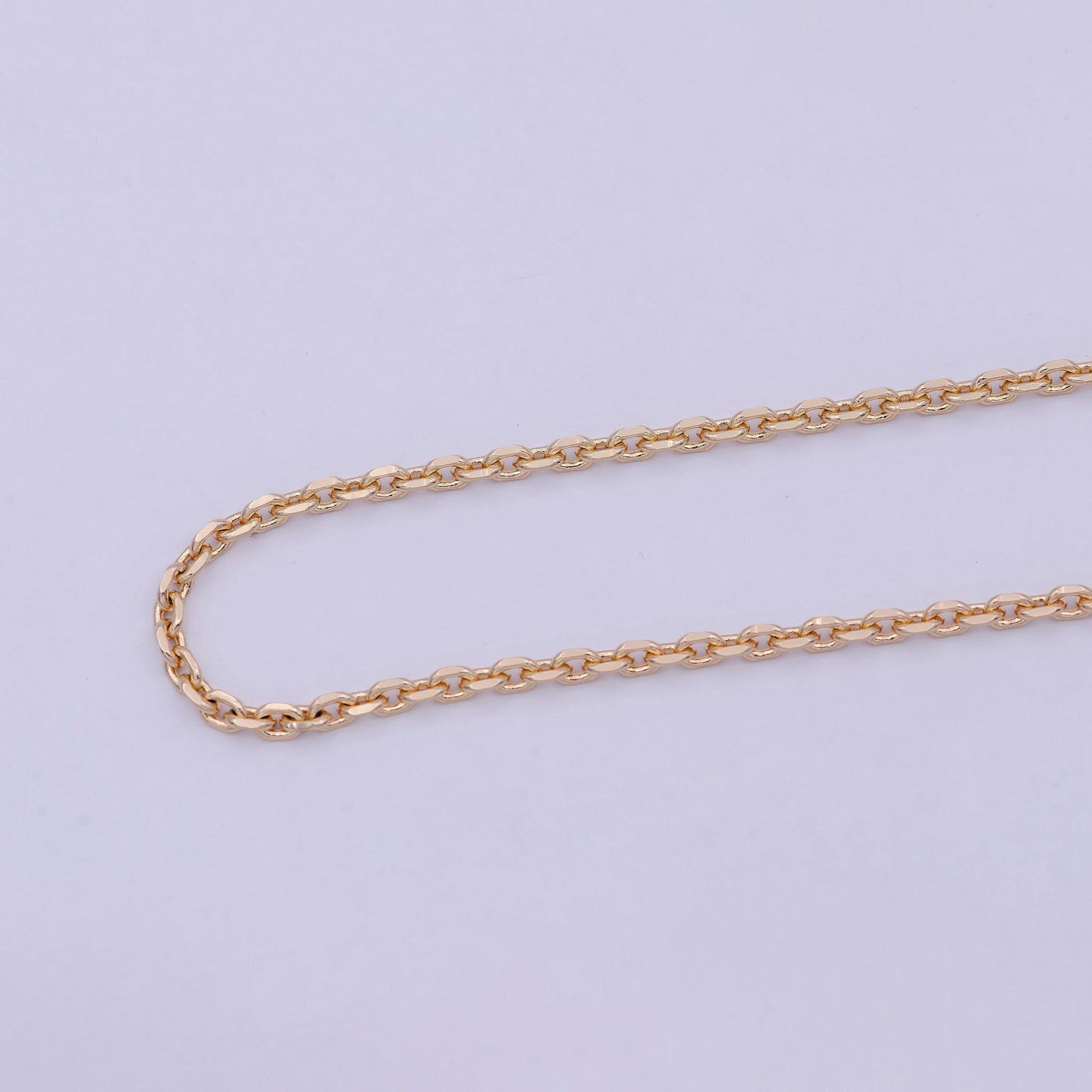 18k gold filled cable chain necklace layer chain necklace ready to wear 17.7 inch wa-761