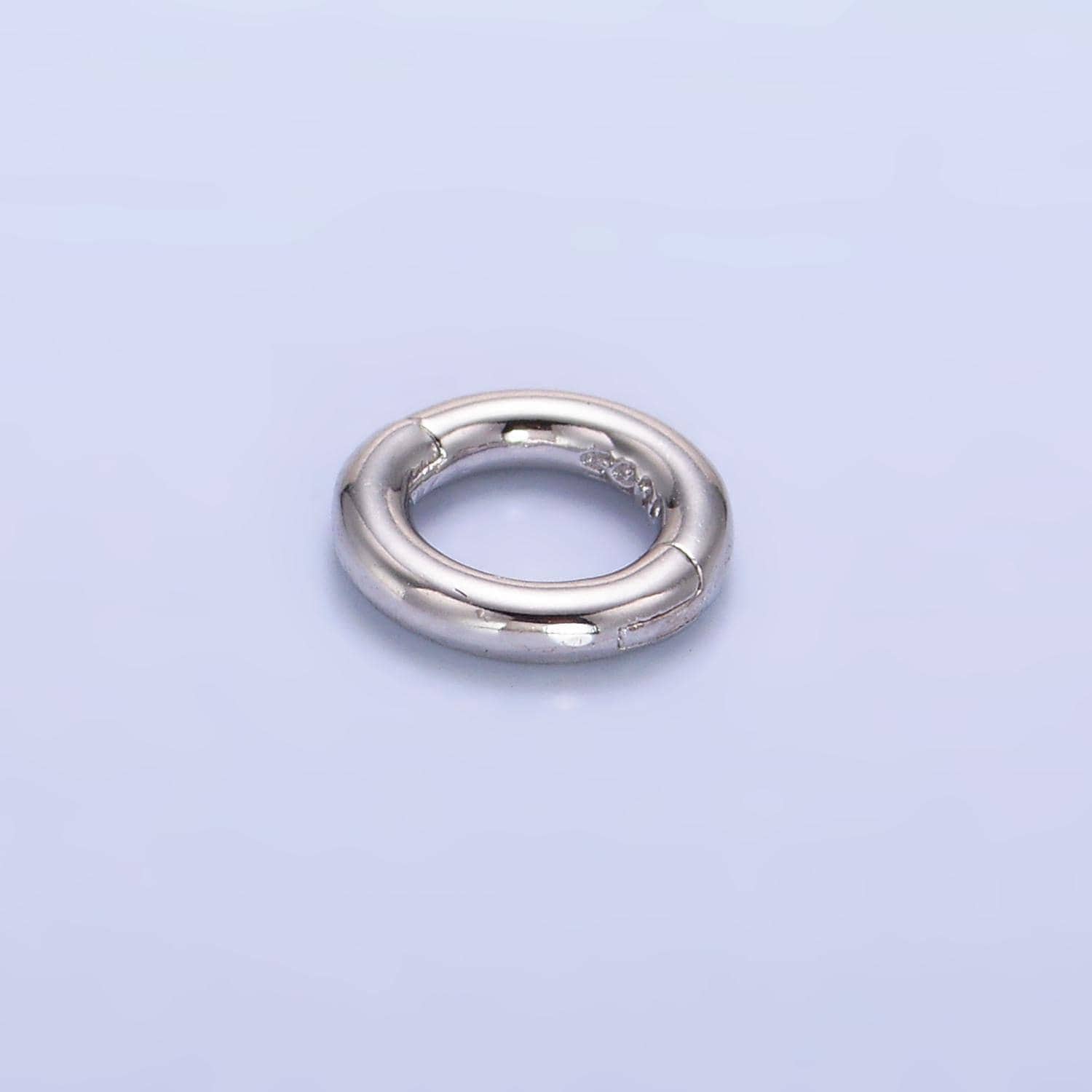 S925 sterling silver 8mm pull round gate ring jewelry supply charm holder enhancer clasp | sl-539