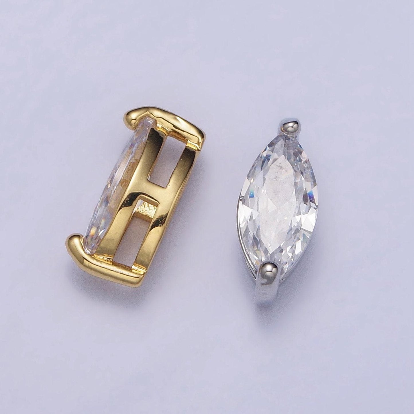 Mini gold filled marquise bead spacer connector 11.6 x 5.1mm for bracelet necklace b-816