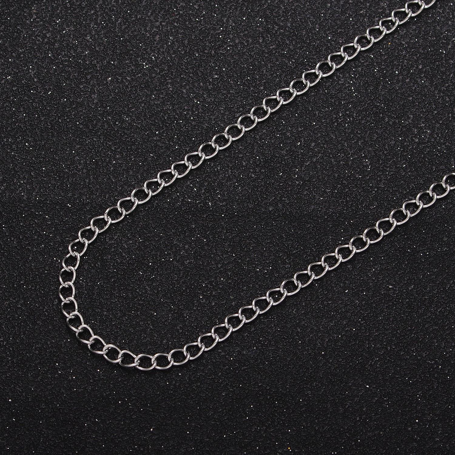 24k gold filled cable thin rolo curb bulk chain, 2.9mm gold & silver unfinished chain for jewelry extenders making | roll-939, roll-940