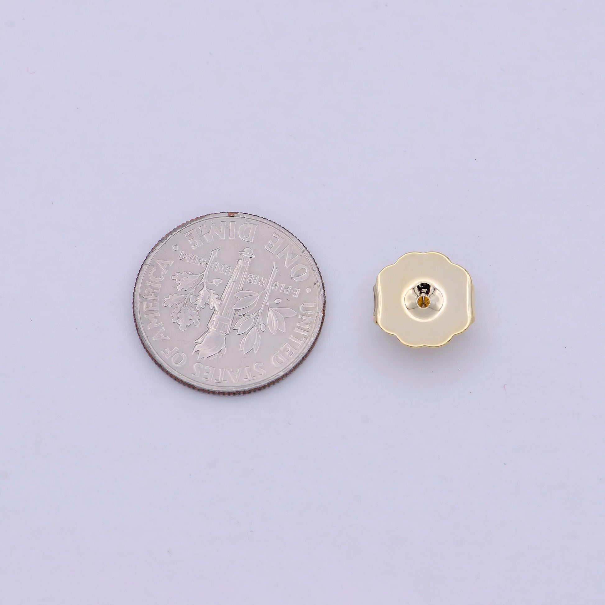 Earnuts - extra large earring backs - gold plated butterfly earring back jumbo ear nuts k-576