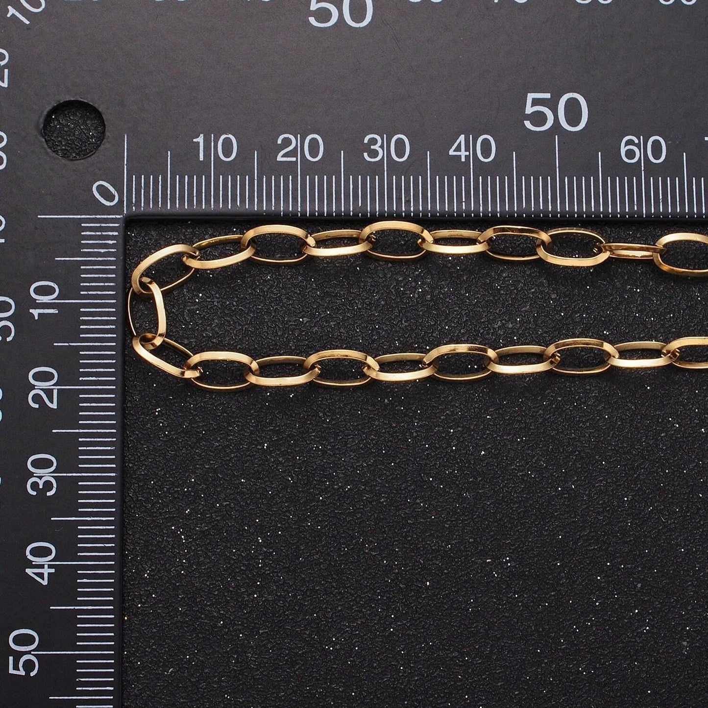 Stainless steel 5x7mm cable charm tarnish-free unfinished chain by yard oval paper clip chain wholesale chain | roll-1356 roll-1357