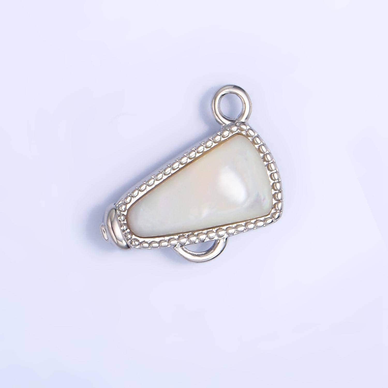 Pearl megaphone charm 24k gold filled cheerleader charm inspired sport cheer cheerleading dance sports pendant for bracelet necklace w050