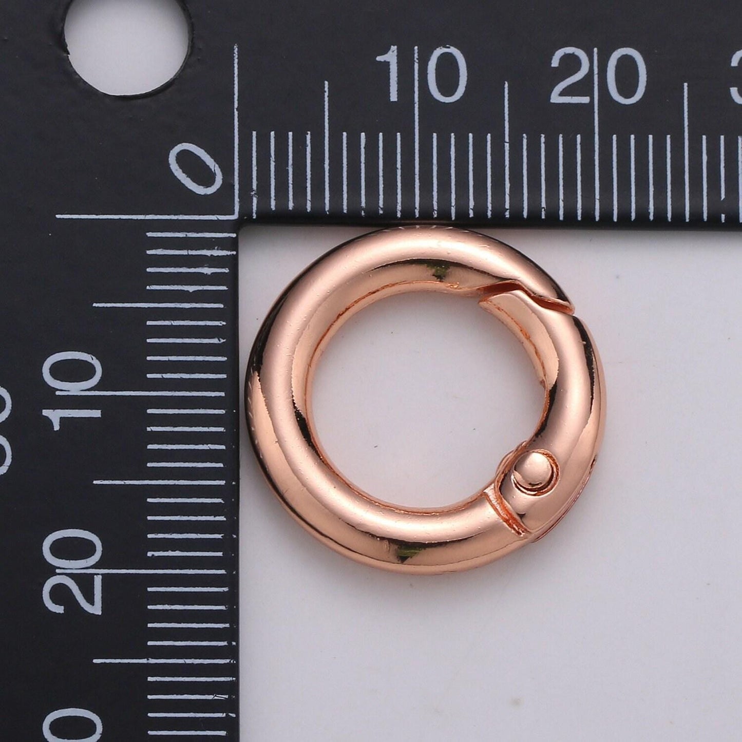 Gold spring gate ring,push gate ring,15,17, 20mm diameter ring holder rose gold black gun metal silver clasp connector charm holder l-33-l35