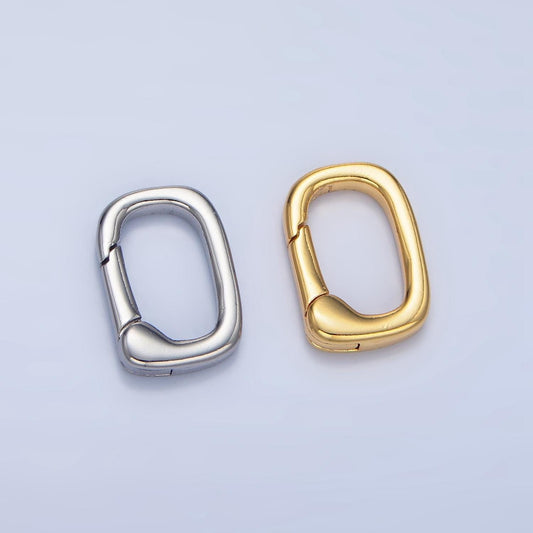 Small gold spring gate ring, push gate ring 9.2 x 13.7mm oval ring charm holder gold clasp for enhanced jewelry clasp z966