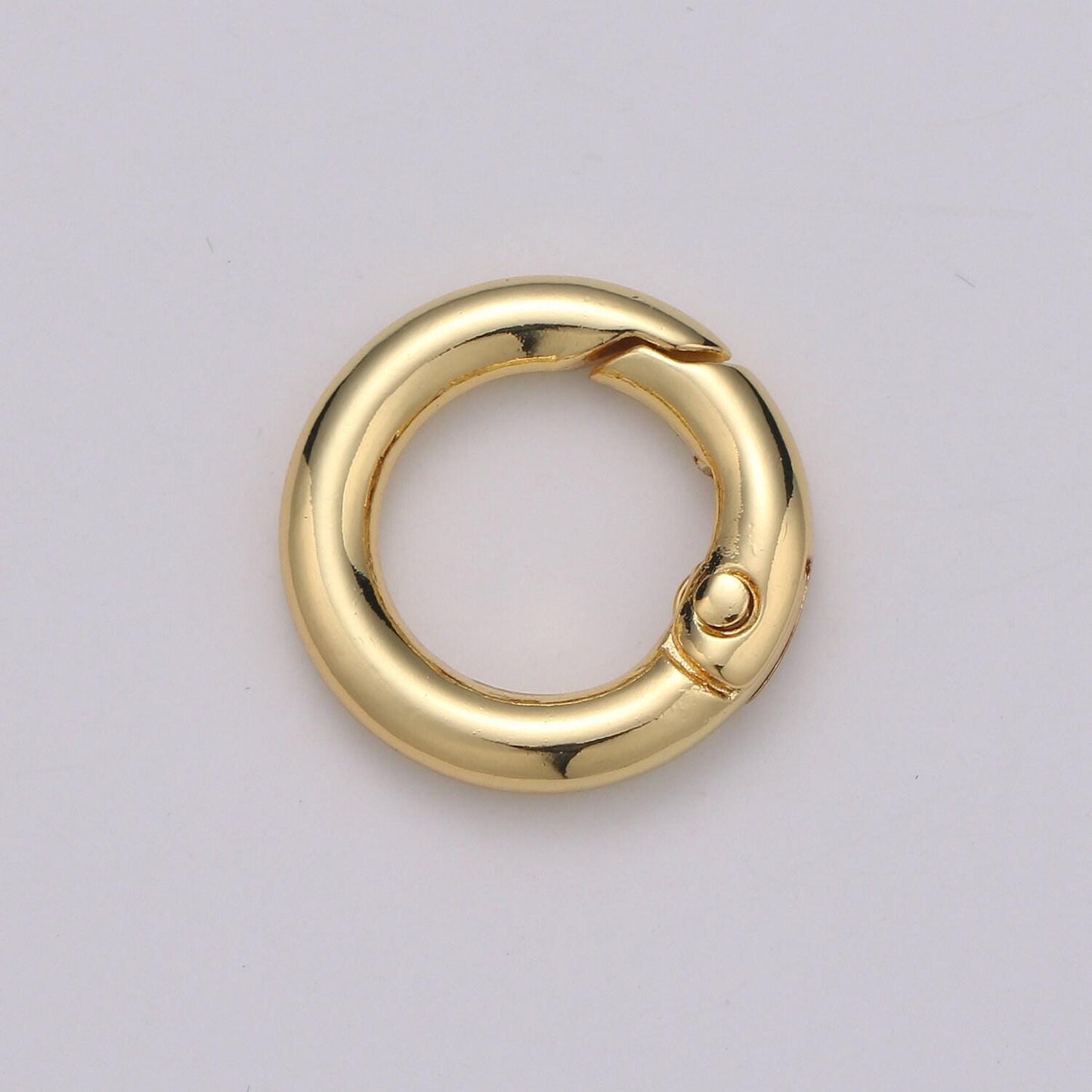 Gold spring gate ring,push gate ring,15,17, 20mm diameter ring holder rose gold black gun metal silver clasp connector charm holder l-33-l35