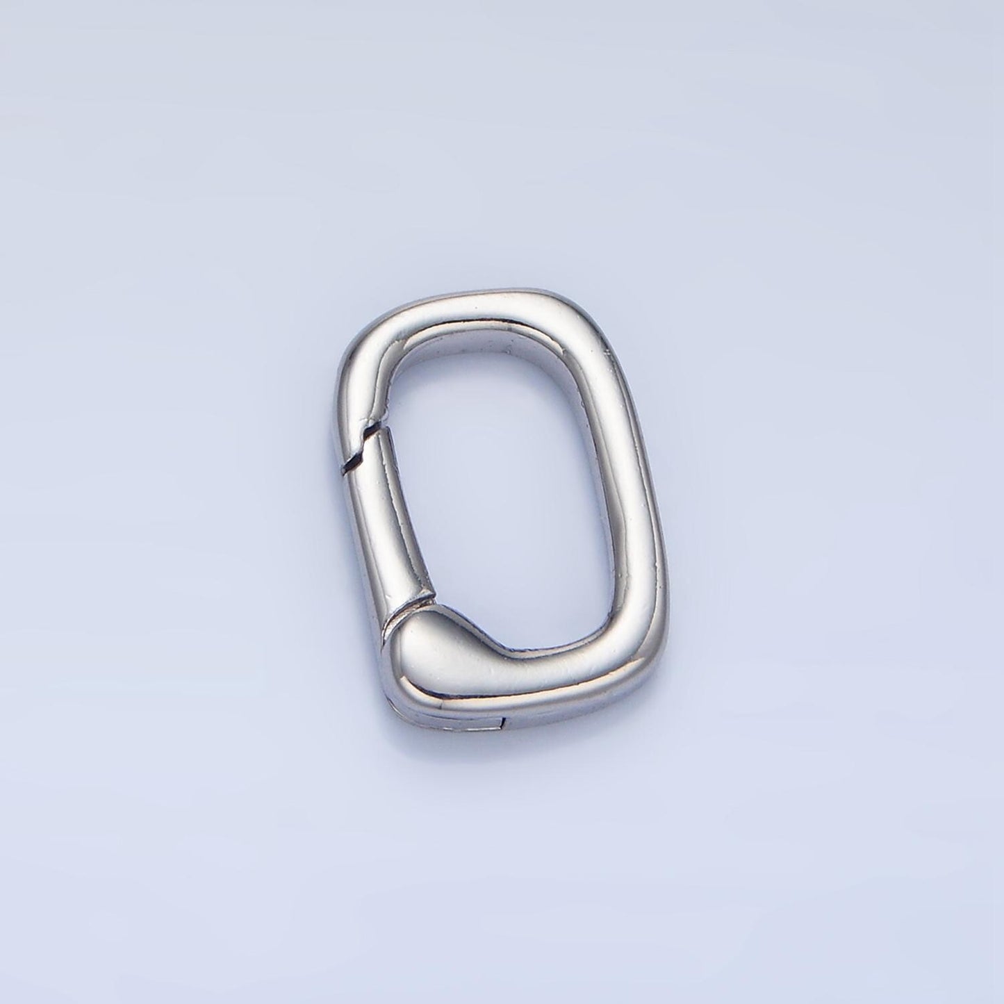 Small gold spring gate ring, push gate ring 9.2 x 13.7mm oval ring charm holder gold clasp for enhanced jewelry clasp z966