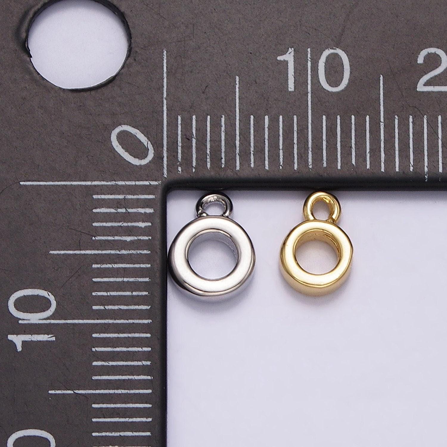 Mini gold silver bail beads bail charm holder spacer with loop tube bails cord bails slider bails spacer ring z923