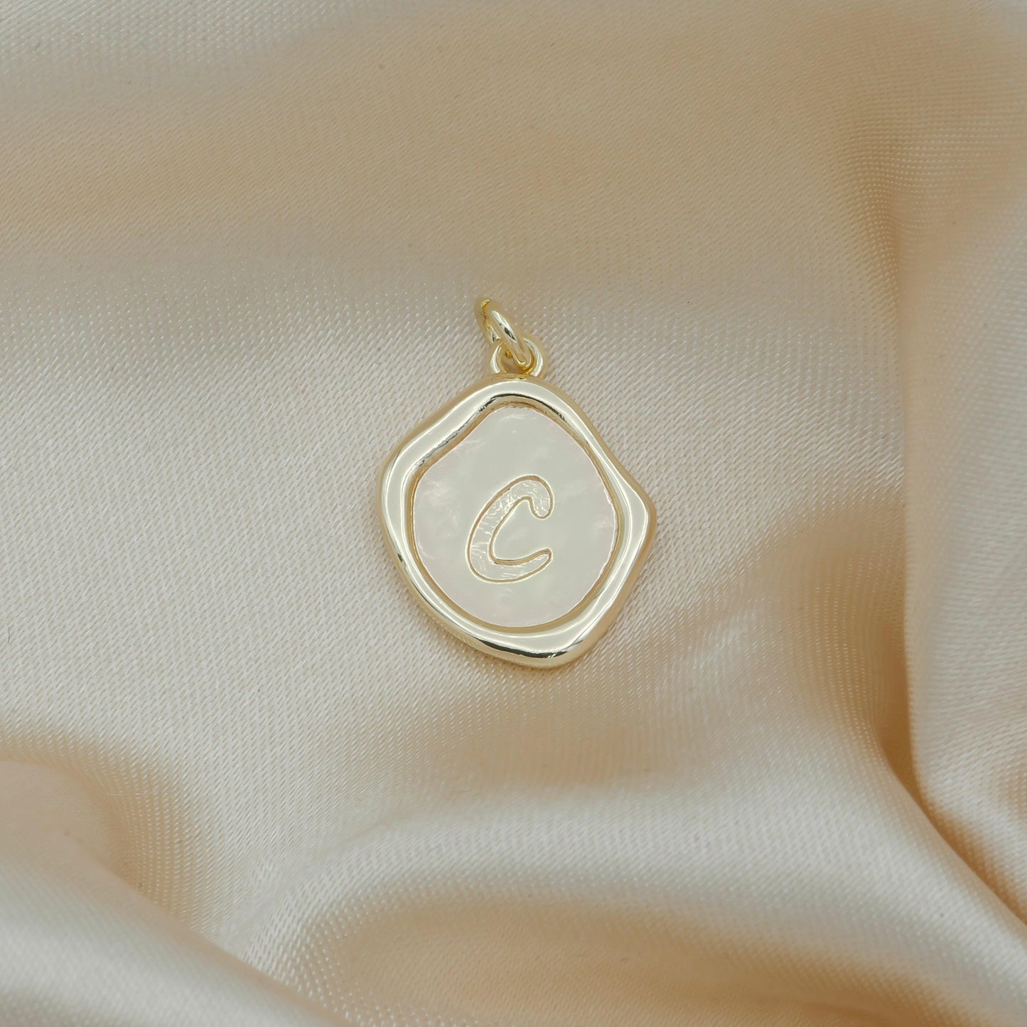 Dainty initial c name pendant for necklace gold add on charm necklace earring bracelet,bulk charms for jewelry making -142