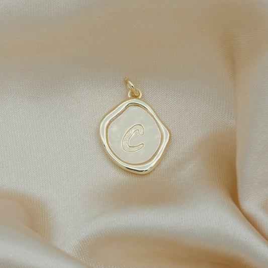 Dainty initial c name pendant for necklace gold add on charm necklace earring bracelet,bulk charms for jewelry making -142