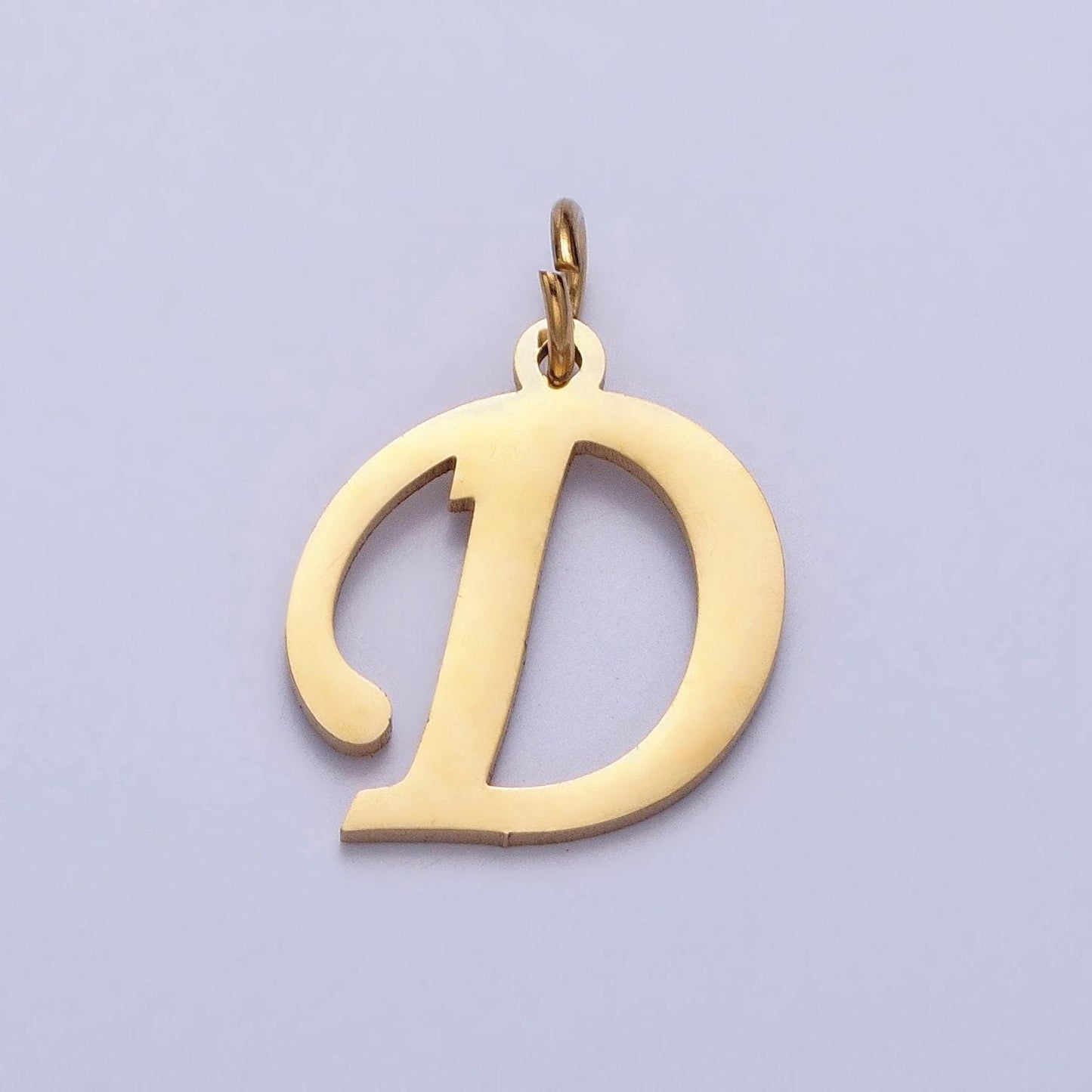 Dainty gold script cursive stainless steel initial letter add on charm for necklace bracelet pendant jewelry making supply a625-a637