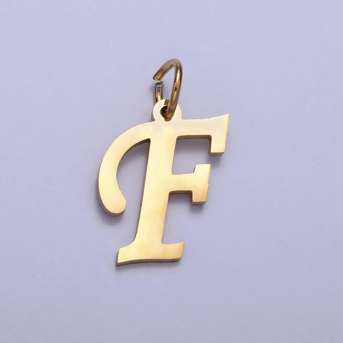 Dainty gold script cursive stainless steel initial letter add on charm for necklace bracelet pendant jewelry making supply a625-a637