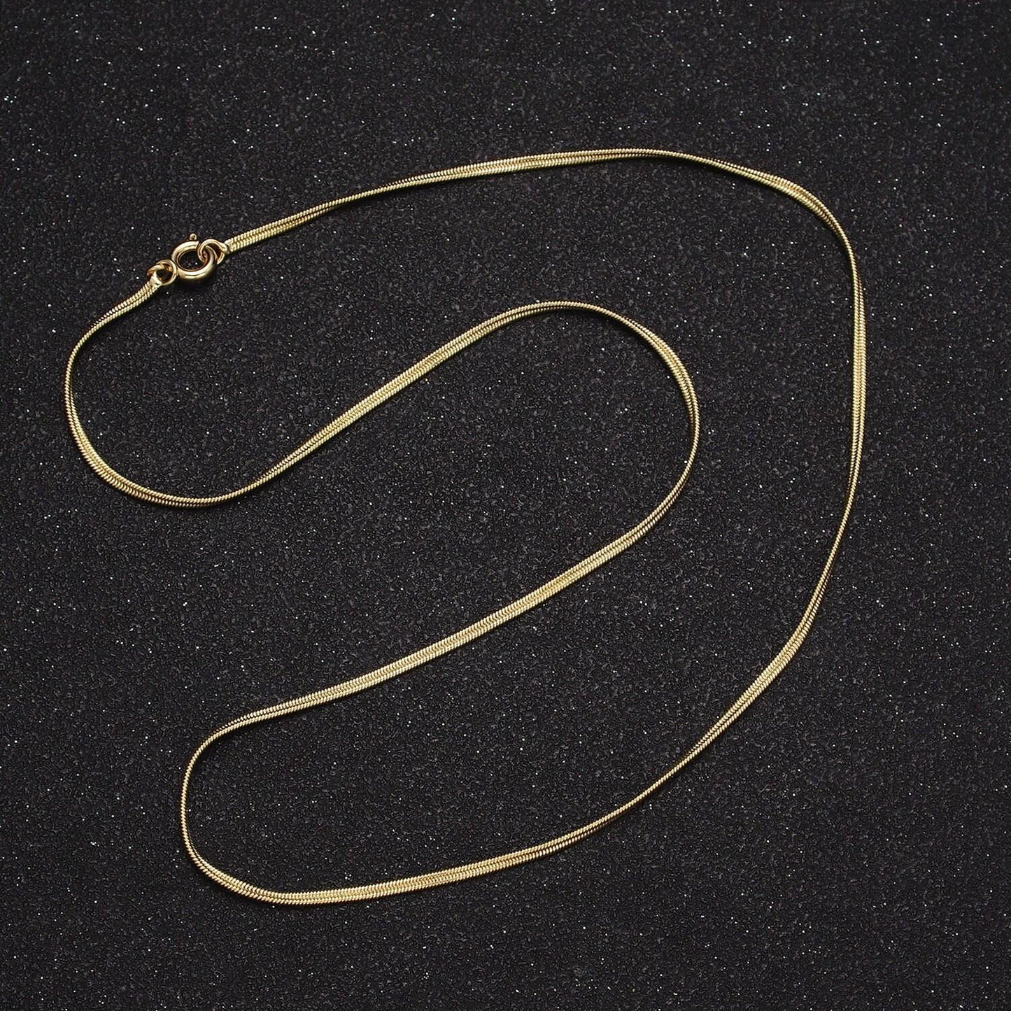 Dainty herringbone necklace in gold for minimalist jewelry layer necklace 17 inch long