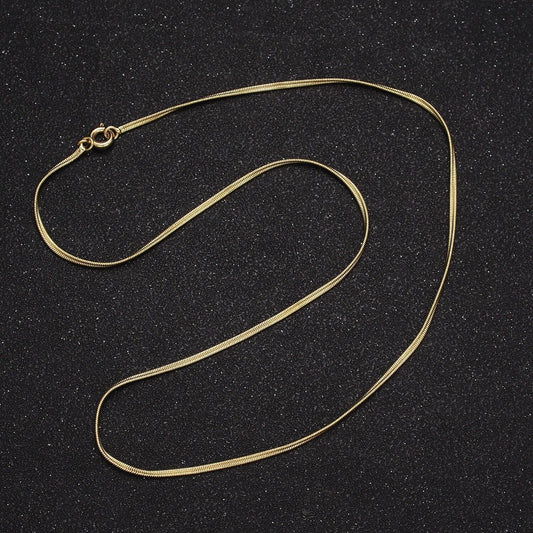 Dainty herringbone necklace in gold for minimalist jewelry layer necklace 17 inch long