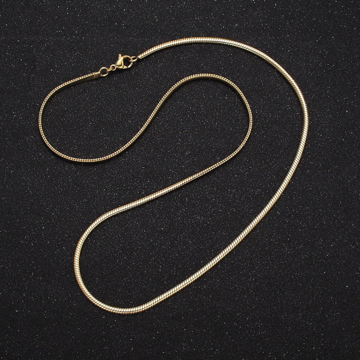Dainty herringbone necklace in gold for minimalist jewelry layer necklace 17.75 or 19.75 inch long snake chain
