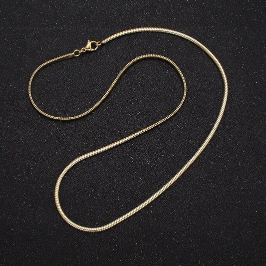 Dainty herringbone necklace in gold for minimalist jewelry layer necklace 17.75 or 19.75 inch long snake chain