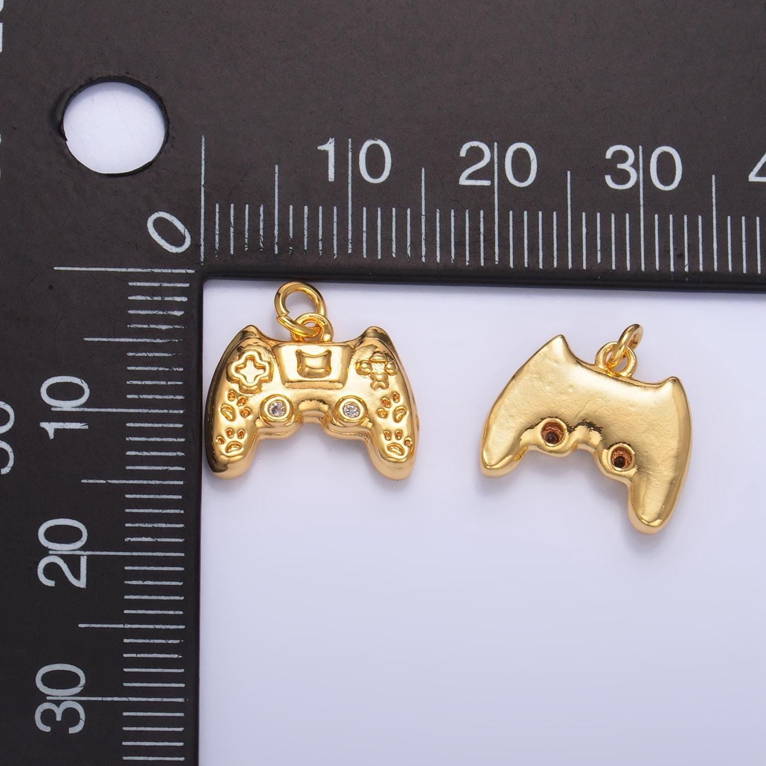 28k gold filled joystick pendant gamer necklace gift idea gold game controller charm for bracelet necklace w041