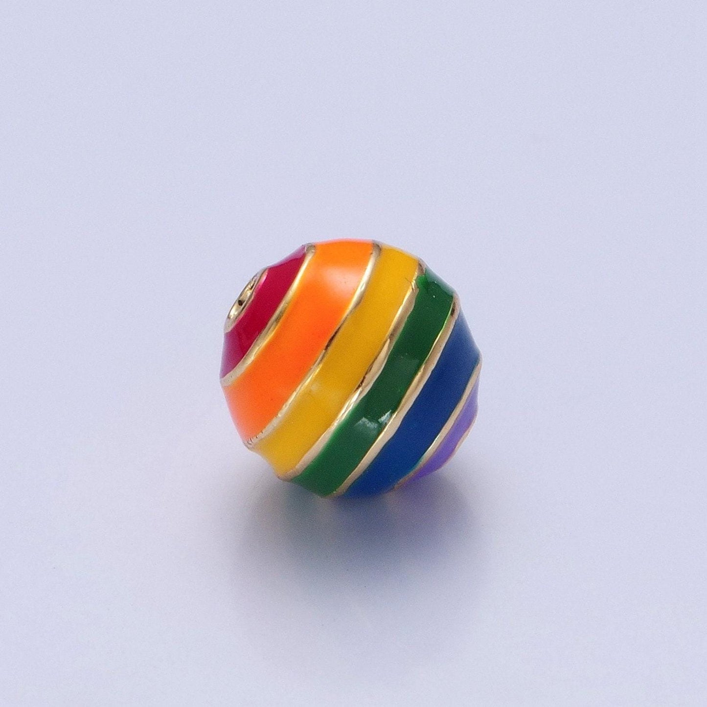 10mm round bead ball pride flag bead lgbtq pendant 14k gold filled trans gay pansexual nonbinary non binary bisexual asexual