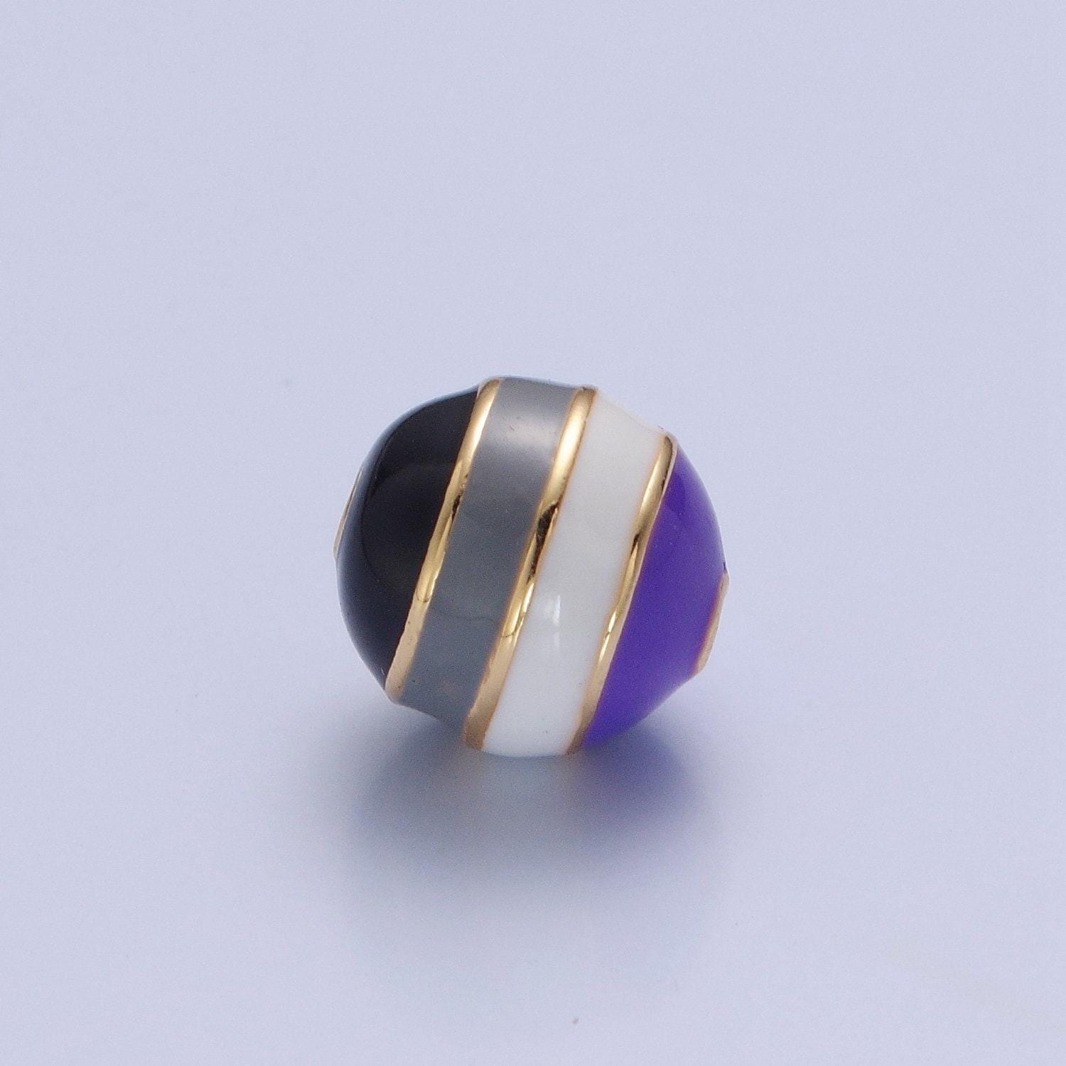 10mm round bead ball pride flag bead lgbtq pendant 14k gold filled trans gay pansexual nonbinary non binary bisexual asexual