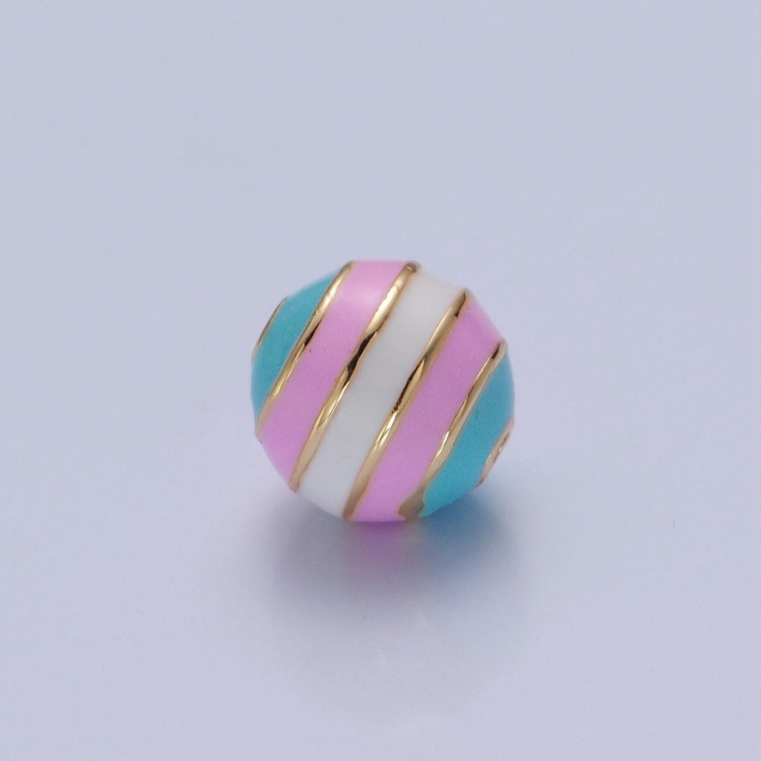 10mm round bead ball pride flag bead lgbtq pendant 14k gold filled trans gay pansexual nonbinary non binary bisexual asexual