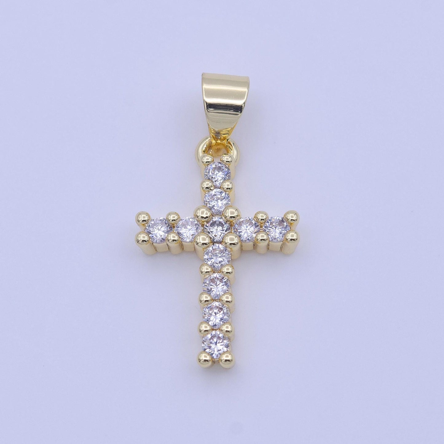 Mini cubic cross charm micro pave cross charm for bracelet necklace pendant religious necklace gold cross pendant h246